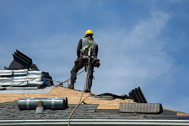Professional Gutter Installation technician working in Holland, IA